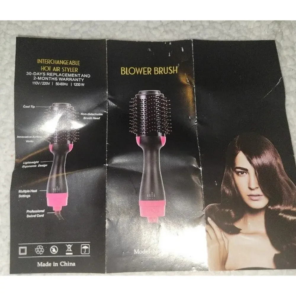 One step hair dryer and styler pink open box new